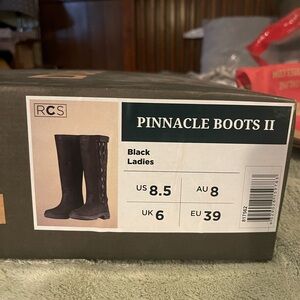 Pinnacle Boots II - Black Over the Knee Women's Boots